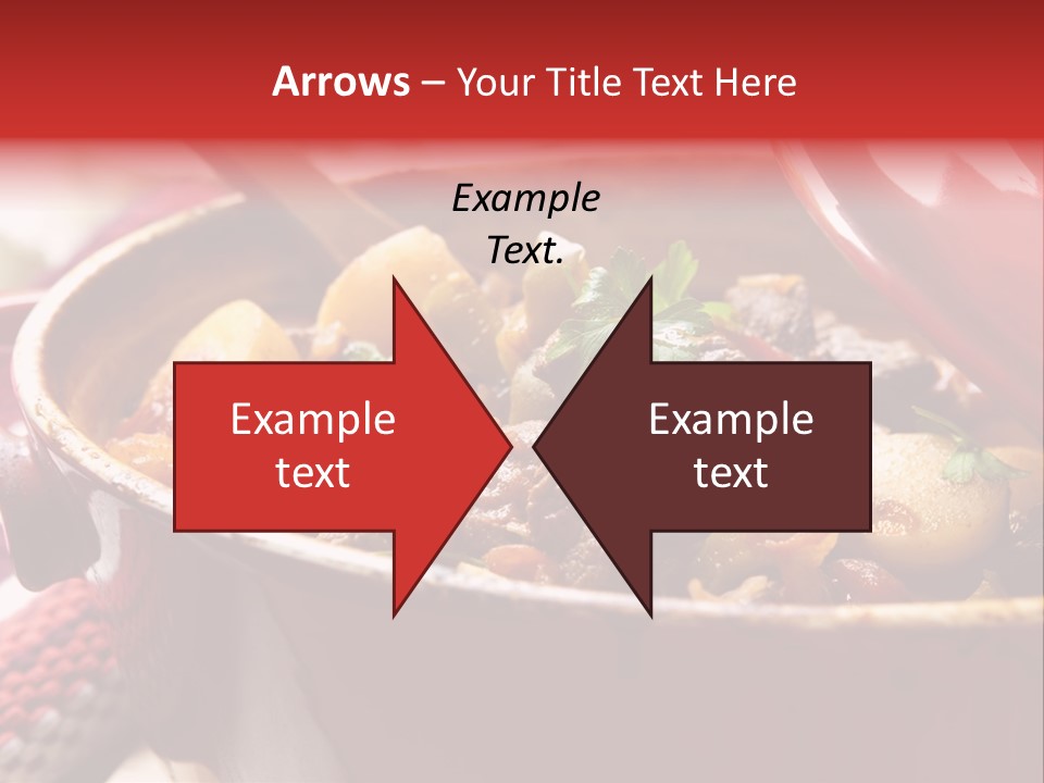 A Pot Full Of Food With A Spoon In It PowerPoint Template