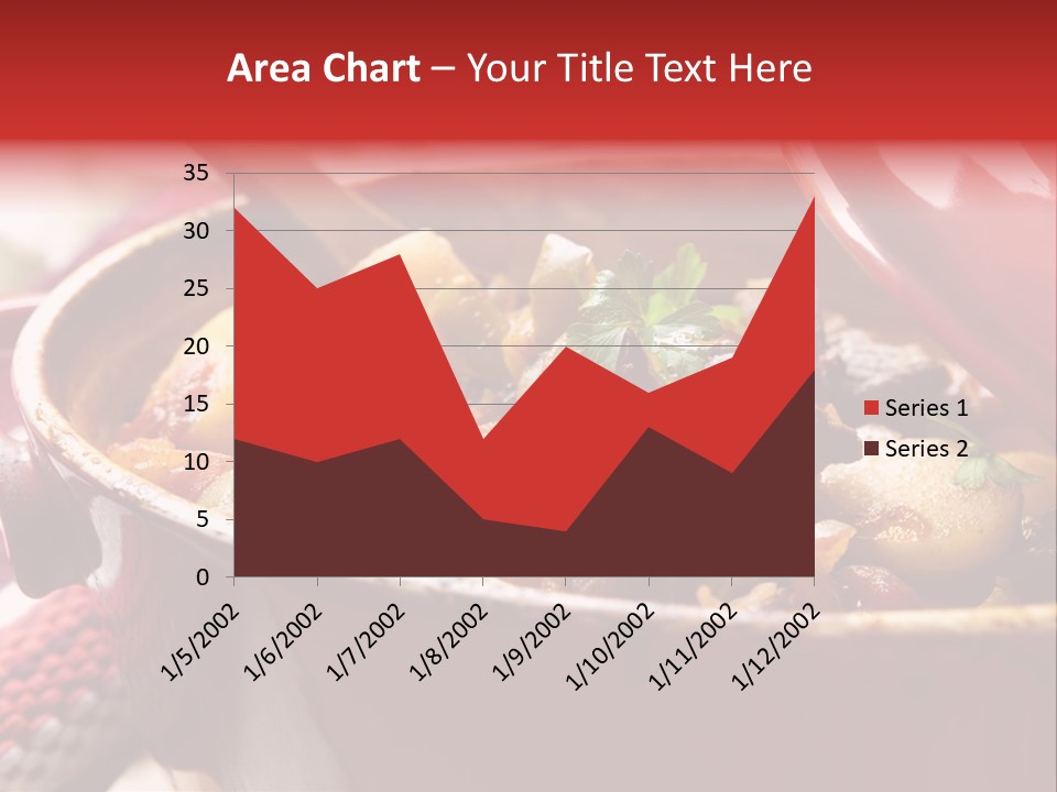 A Pot Full Of Food With A Spoon In It PowerPoint Template