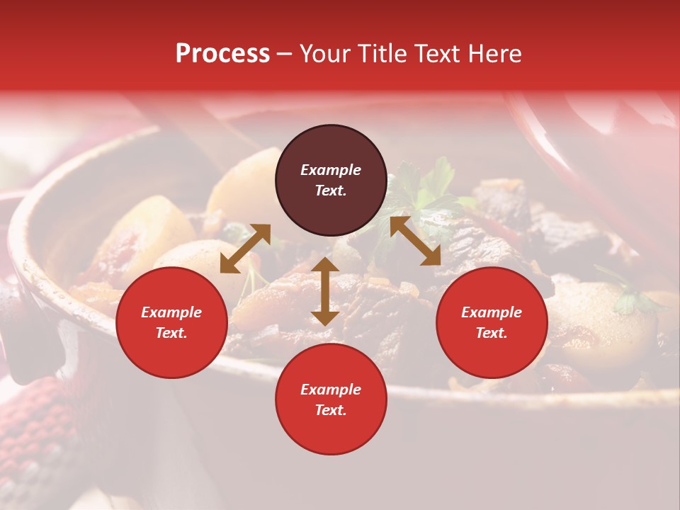 A Pot Full Of Food With A Spoon In It PowerPoint Template