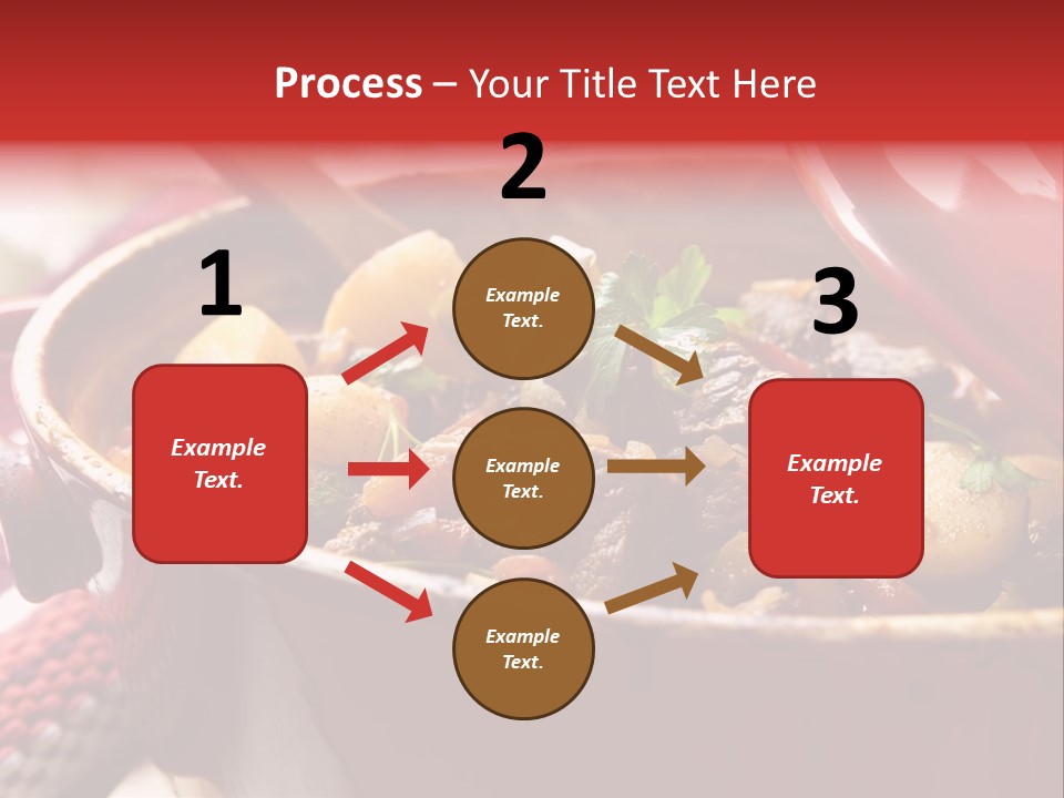 A Pot Full Of Food With A Spoon In It PowerPoint Template