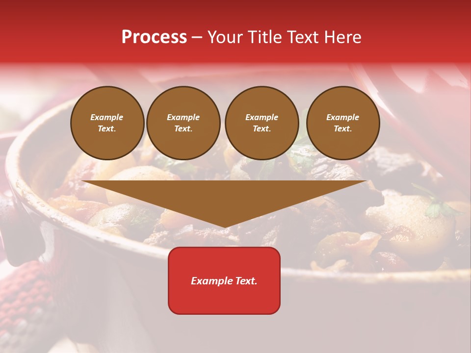 A Pot Full Of Food With A Spoon In It PowerPoint Template