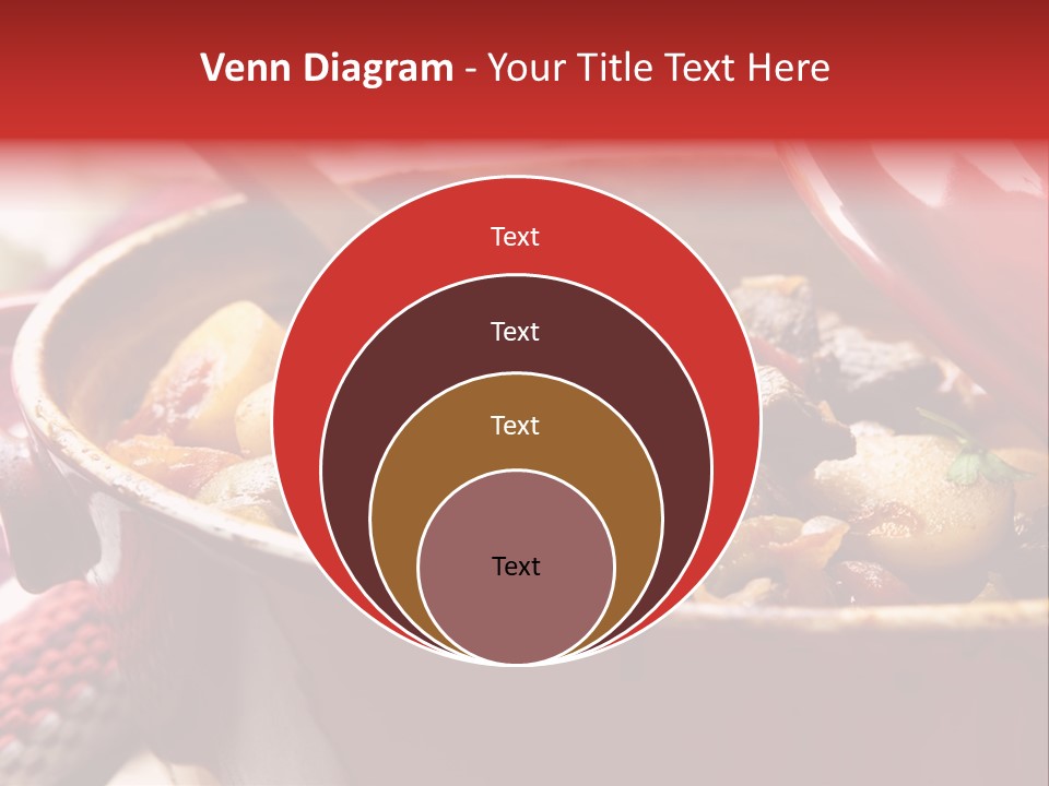A Pot Full Of Food With A Spoon In It PowerPoint Template