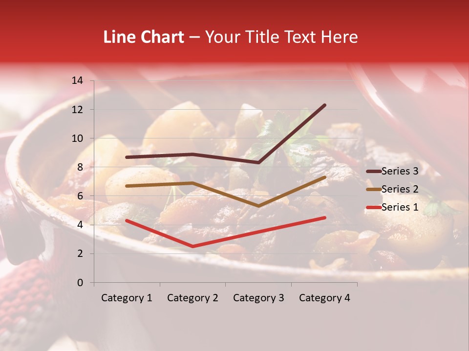A Pot Full Of Food With A Spoon In It PowerPoint Template