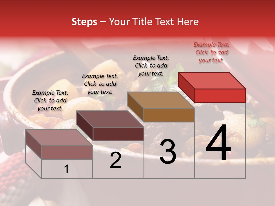 A Pot Full Of Food With A Spoon In It PowerPoint Template