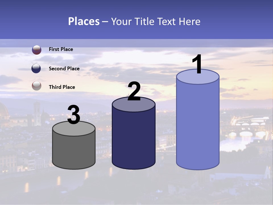 Beautiful Sunset Over The River Arno In Florence, Italy, Hdr PowerPoint Template