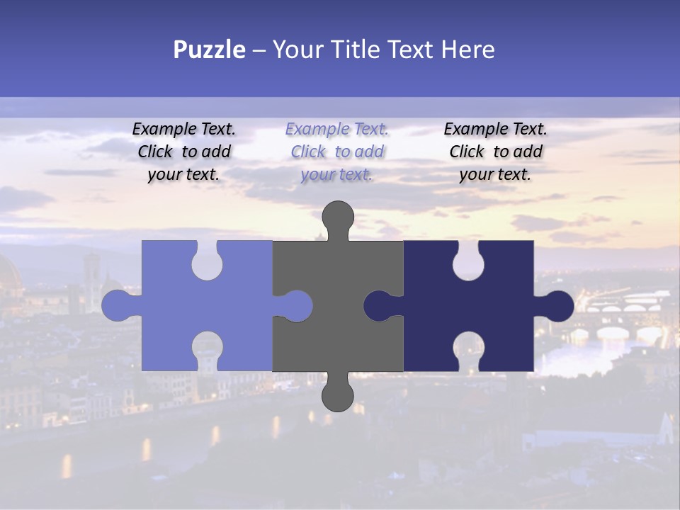 Beautiful Sunset Over The River Arno In Florence, Italy, Hdr PowerPoint Template