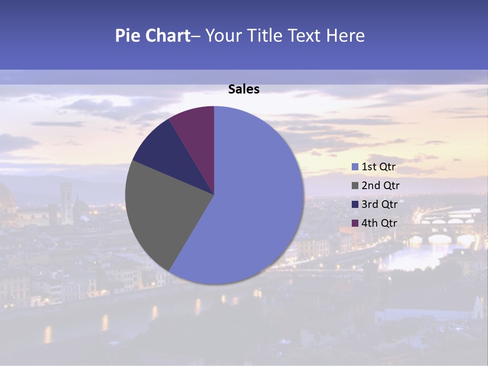 Beautiful Sunset Over The River Arno In Florence, Italy, Hdr PowerPoint Template