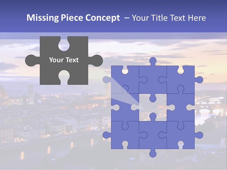 Beautiful Sunset Over The River Arno In Florence, Italy, Hdr PowerPoint Template