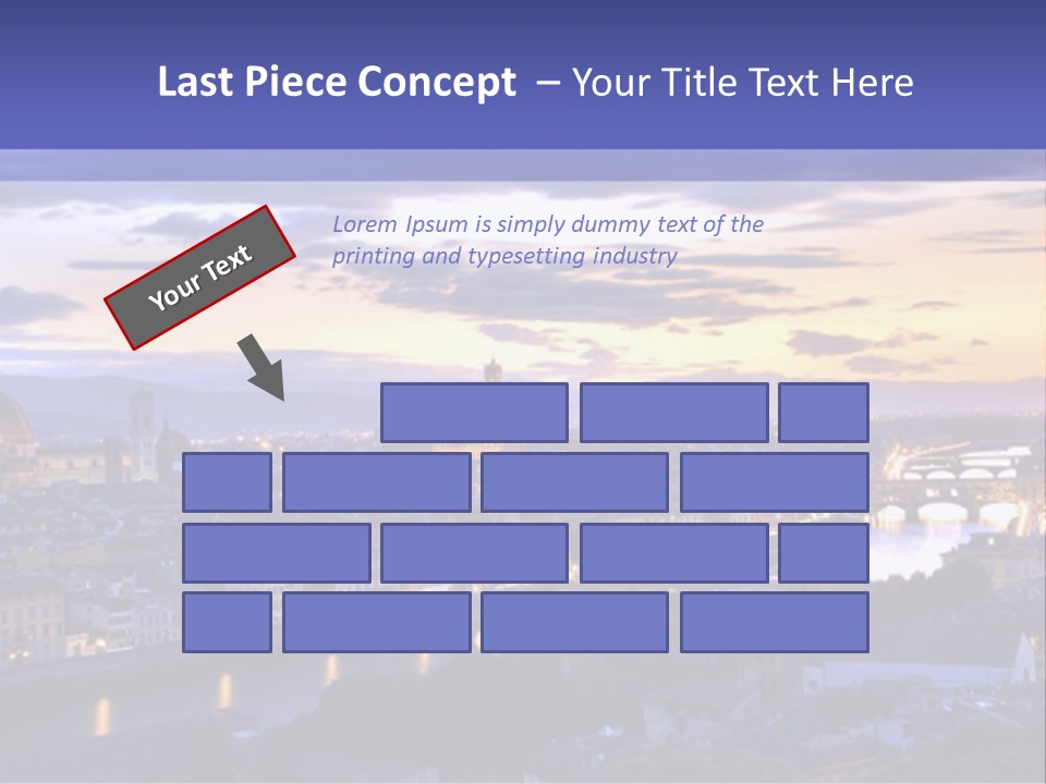 Beautiful Sunset Over The River Arno In Florence, Italy, Hdr PowerPoint Template