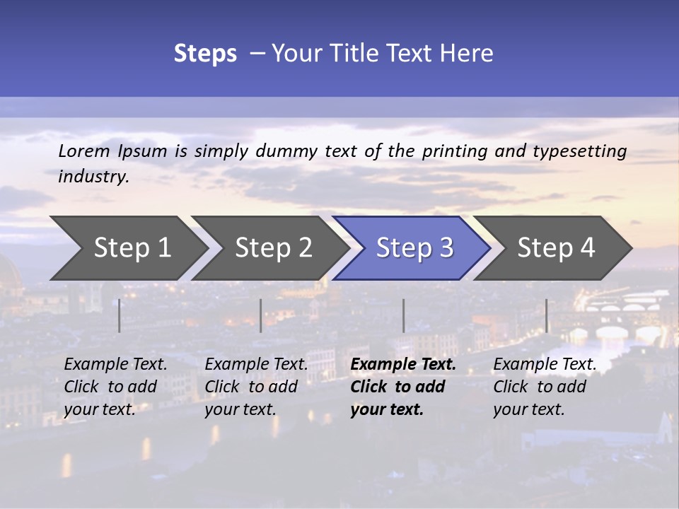 Beautiful Sunset Over The River Arno In Florence, Italy, Hdr PowerPoint Template