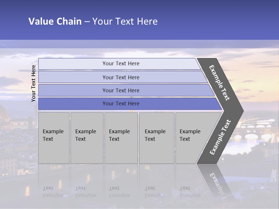 Beautiful Sunset Over The River Arno In Florence, Italy, Hdr PowerPoint Template