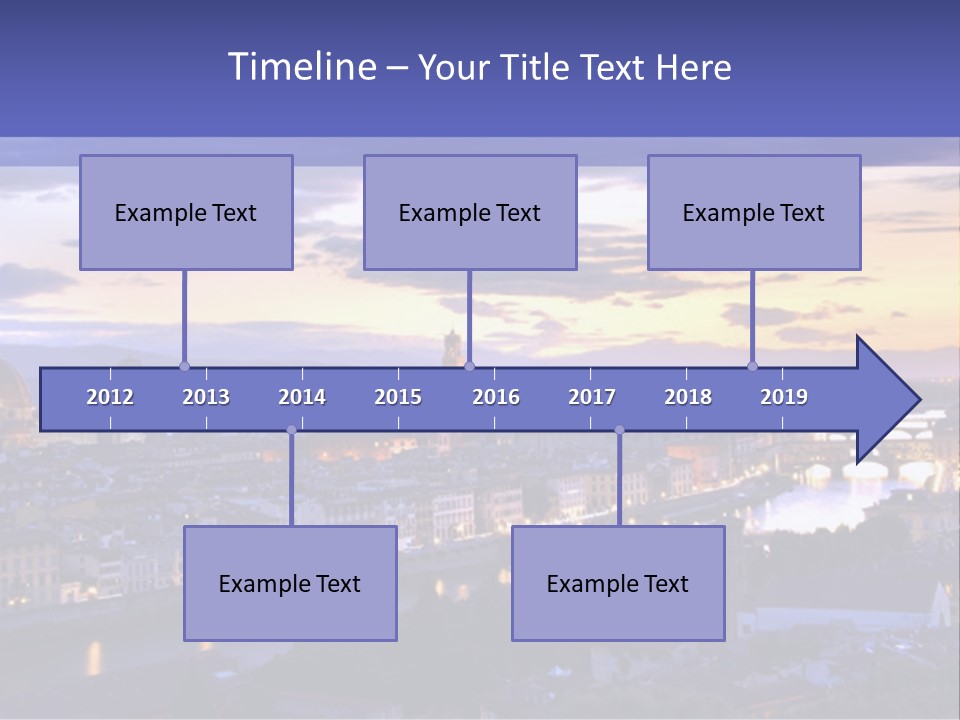 Beautiful Sunset Over The River Arno In Florence, Italy, Hdr PowerPoint Template