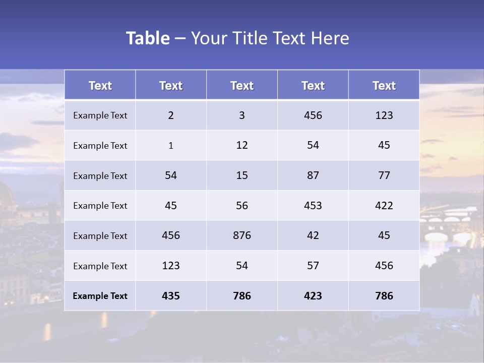 Beautiful Sunset Over The River Arno In Florence, Italy, Hdr PowerPoint Template