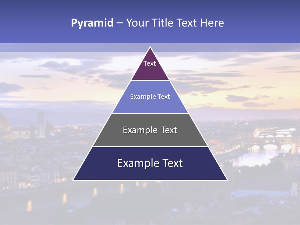 Beautiful Sunset Over The River Arno In Florence, Italy, Hdr PowerPoint Template