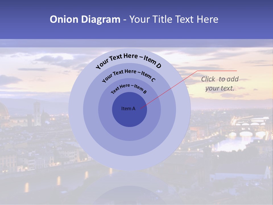 Beautiful Sunset Over The River Arno In Florence, Italy, Hdr PowerPoint Template