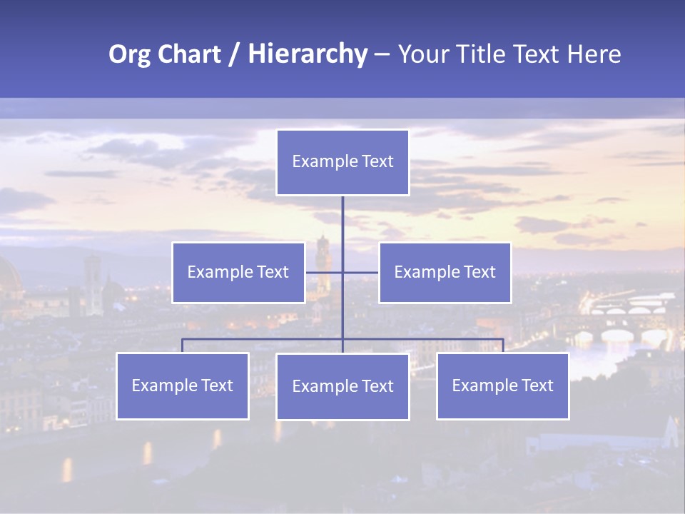Beautiful Sunset Over The River Arno In Florence, Italy, Hdr PowerPoint Template