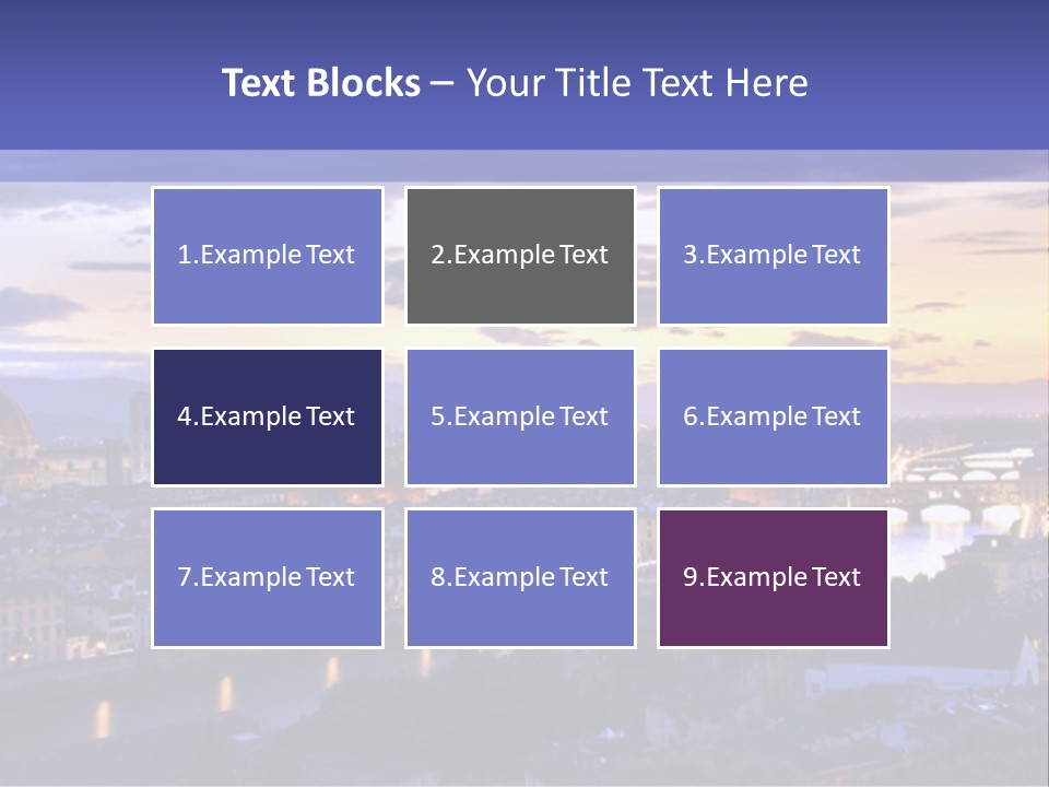 Beautiful Sunset Over The River Arno In Florence, Italy, Hdr PowerPoint Template