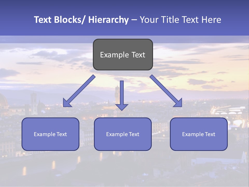 Beautiful Sunset Over The River Arno In Florence, Italy, Hdr PowerPoint Template