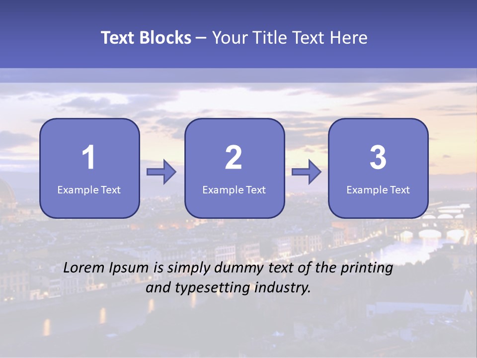 Beautiful Sunset Over The River Arno In Florence, Italy, Hdr PowerPoint Template