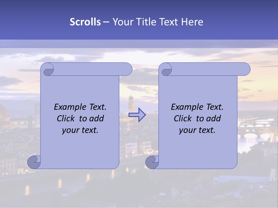 Beautiful Sunset Over The River Arno In Florence, Italy, Hdr PowerPoint Template