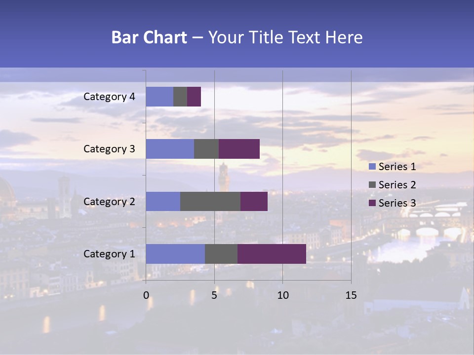 Beautiful Sunset Over The River Arno In Florence, Italy, Hdr PowerPoint Template