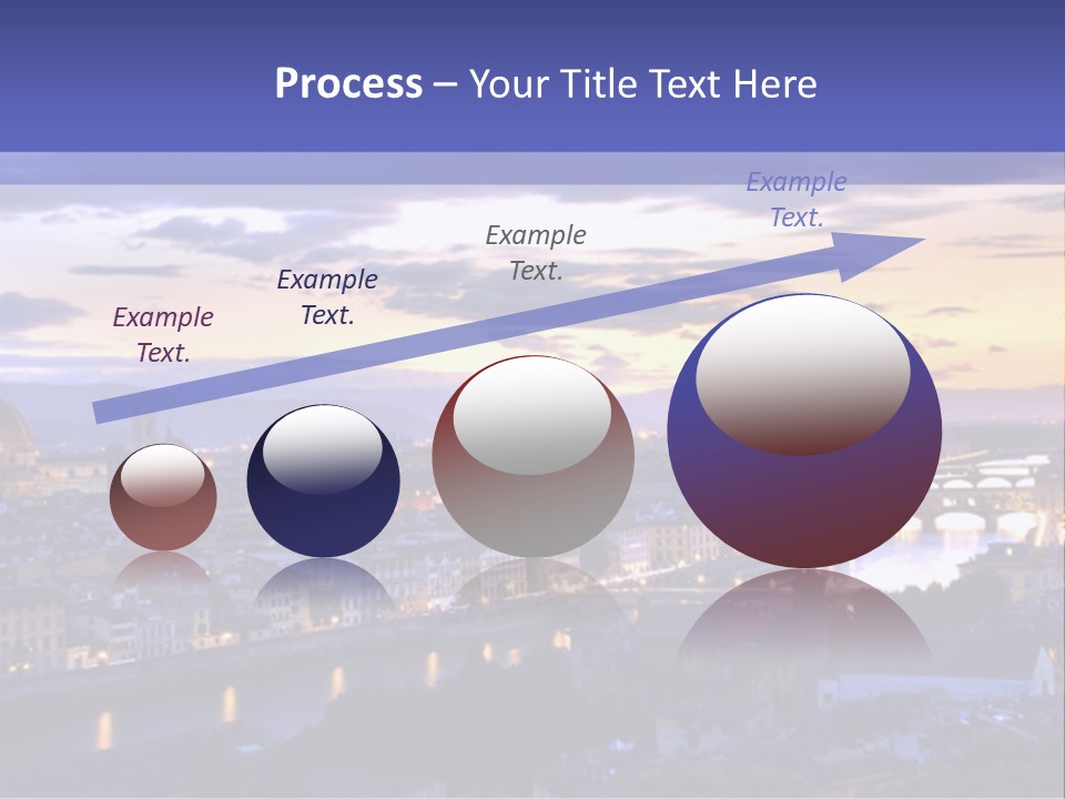 Beautiful Sunset Over The River Arno In Florence, Italy, Hdr PowerPoint Template