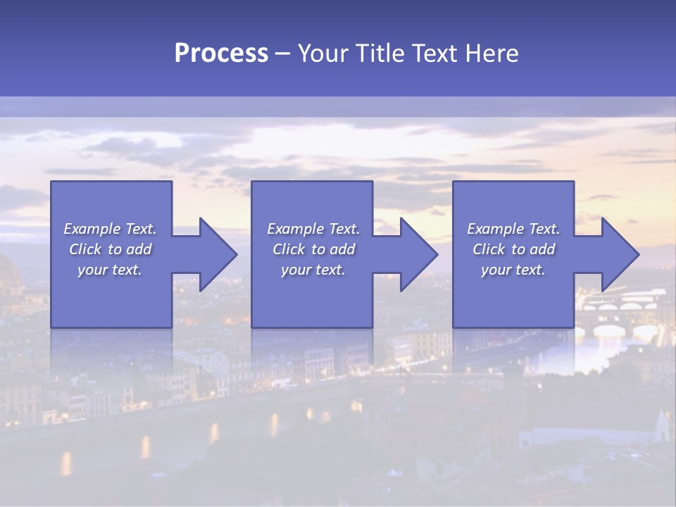 Beautiful Sunset Over The River Arno In Florence, Italy, Hdr PowerPoint Template