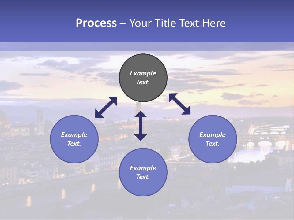 Beautiful Sunset Over The River Arno In Florence, Italy, Hdr PowerPoint Template