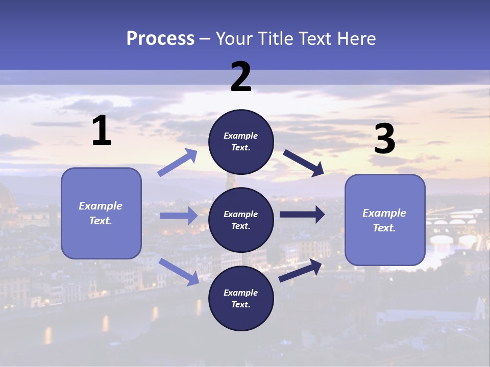 Beautiful Sunset Over The River Arno In Florence, Italy, Hdr PowerPoint Template