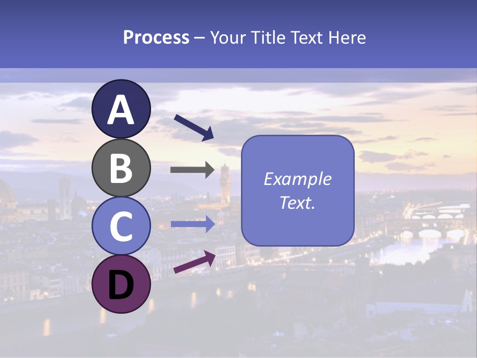 Beautiful Sunset Over The River Arno In Florence, Italy, Hdr PowerPoint Template