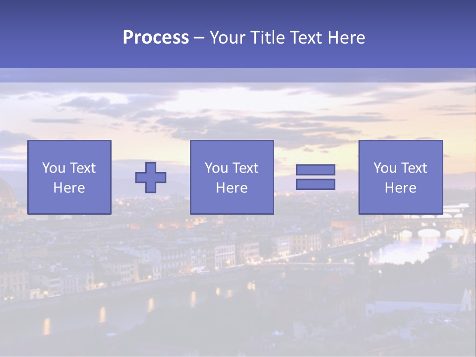 Beautiful Sunset Over The River Arno In Florence, Italy, Hdr PowerPoint Template