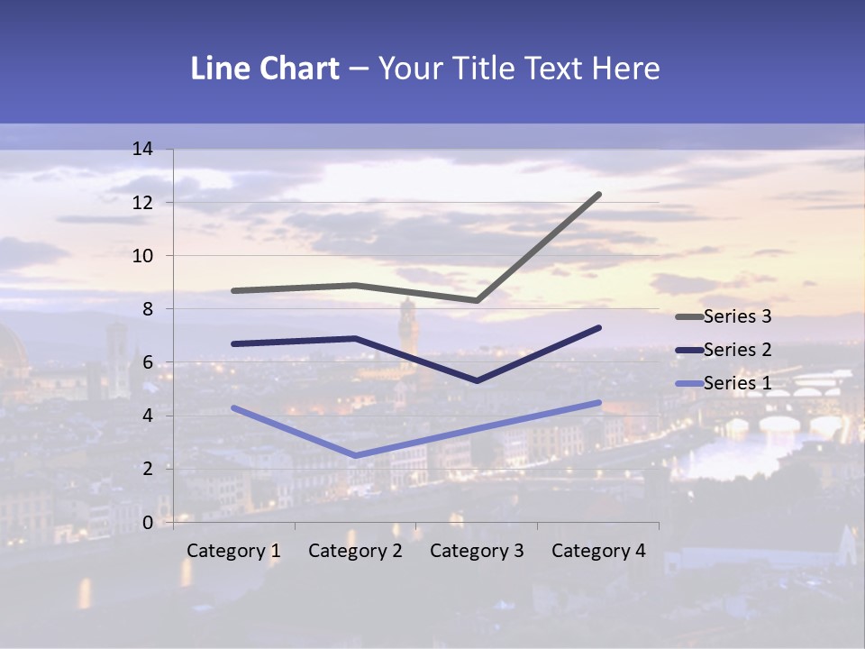 Beautiful Sunset Over The River Arno In Florence, Italy, Hdr PowerPoint Template