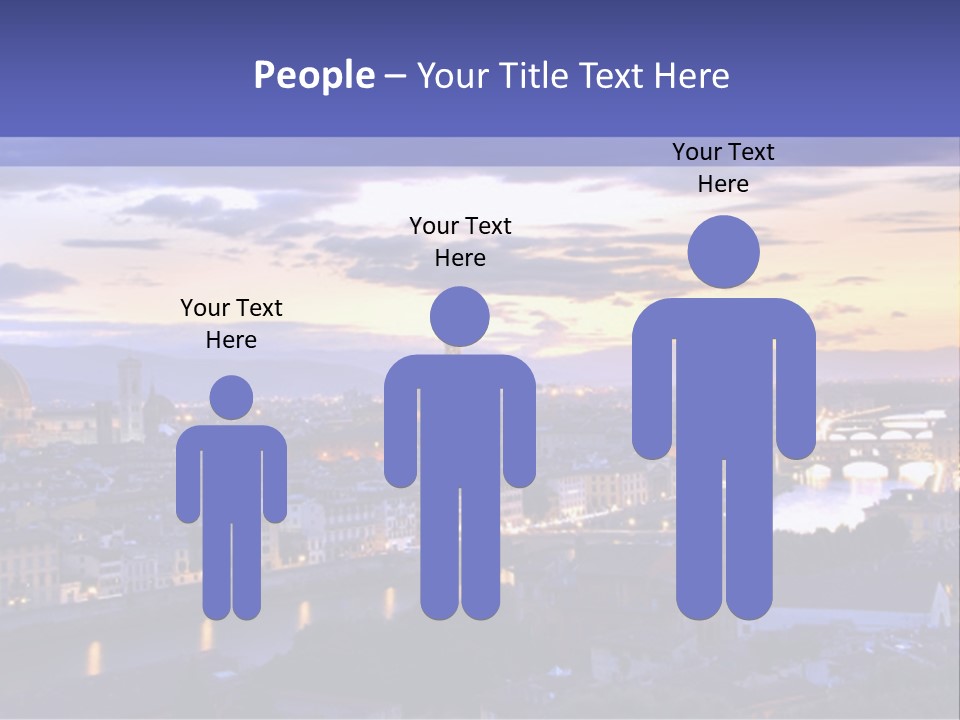 Beautiful Sunset Over The River Arno In Florence, Italy, Hdr PowerPoint Template