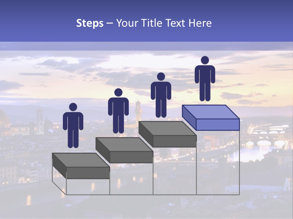 Beautiful Sunset Over The River Arno In Florence, Italy, Hdr PowerPoint Template