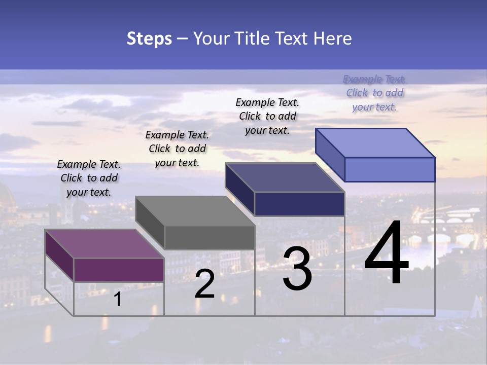 Beautiful Sunset Over The River Arno In Florence, Italy, Hdr PowerPoint Template