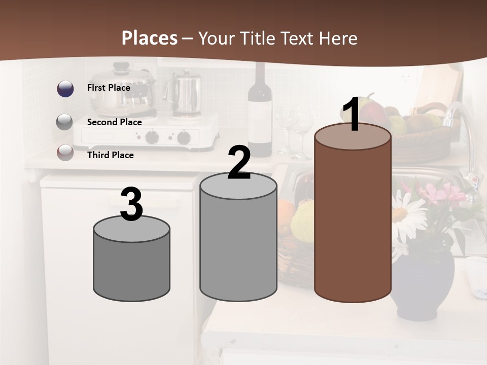 Kitchen In Maisonette Apartment In The Greek Islands Santorini Town Of Oia Cave House PowerPoint Template