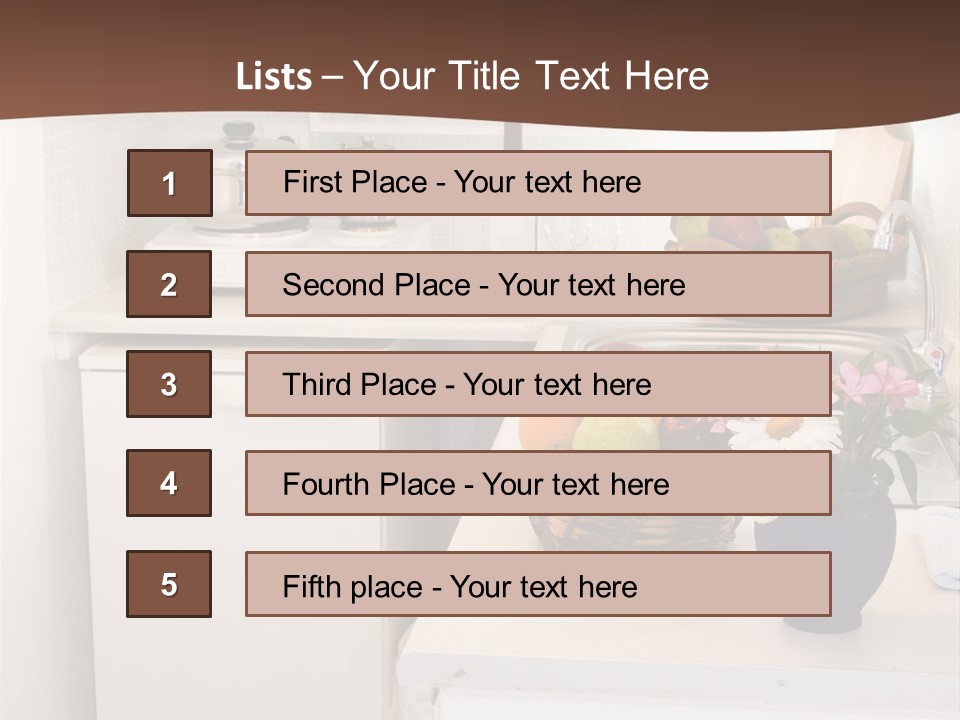 Kitchen In Maisonette Apartment In The Greek Islands Santorini Town Of Oia Cave House PowerPoint Template