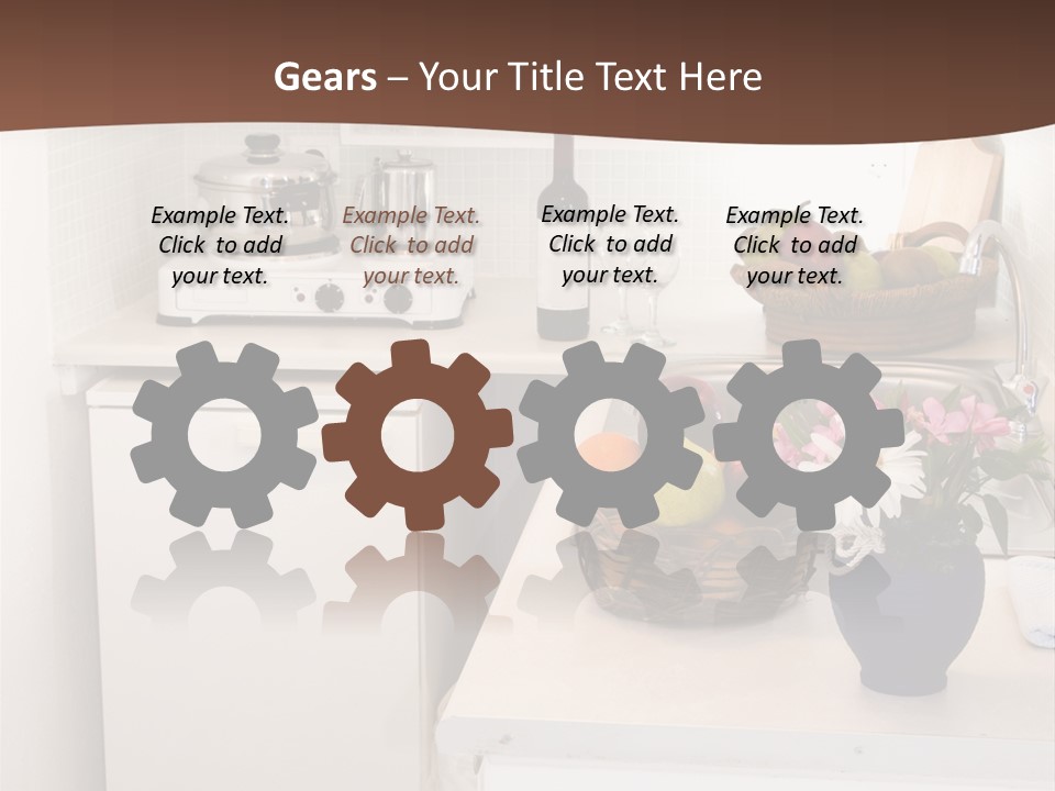 Kitchen In Maisonette Apartment In The Greek Islands Santorini Town Of Oia Cave House PowerPoint Template