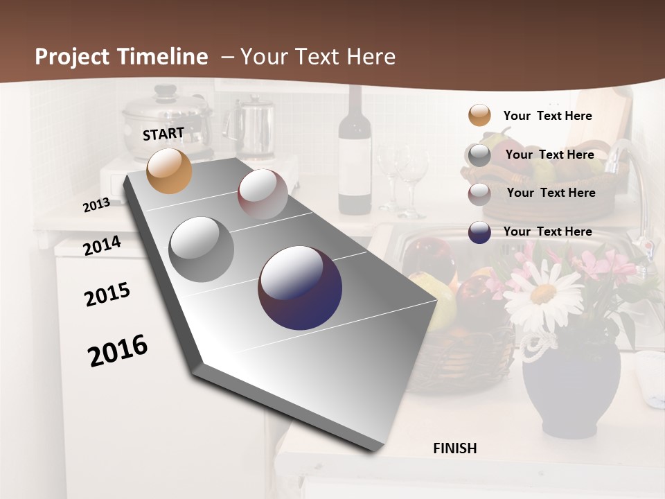 Kitchen In Maisonette Apartment In The Greek Islands Santorini Town Of Oia Cave House PowerPoint Template