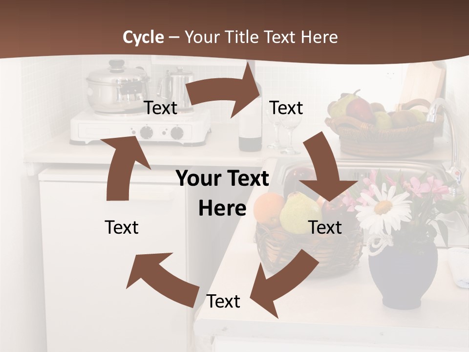 Kitchen In Maisonette Apartment In The Greek Islands Santorini Town Of Oia Cave House PowerPoint Template