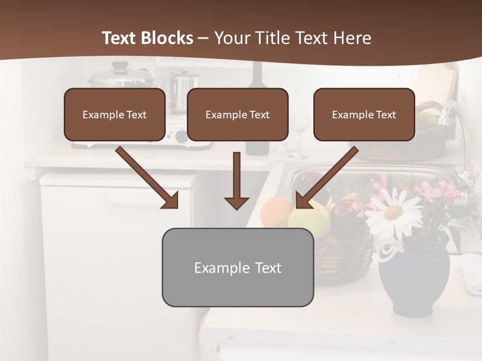 Kitchen In Maisonette Apartment In The Greek Islands Santorini Town Of Oia Cave House PowerPoint Template