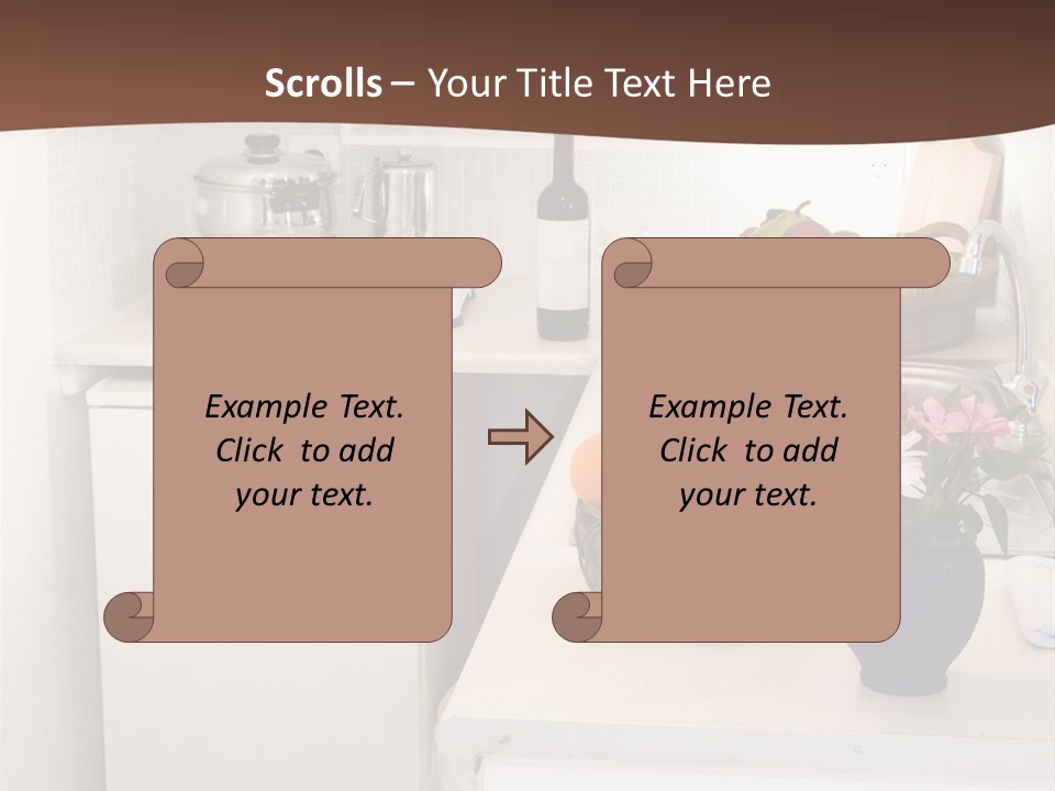 Kitchen In Maisonette Apartment In The Greek Islands Santorini Town Of Oia Cave House PowerPoint Template