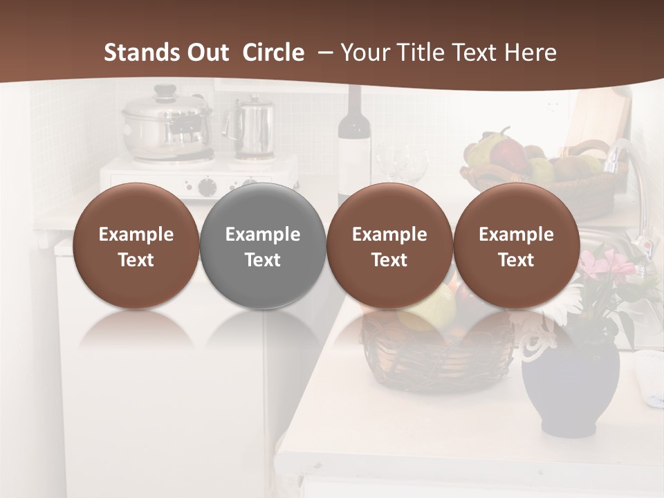 Kitchen In Maisonette Apartment In The Greek Islands Santorini Town Of Oia Cave House PowerPoint Template