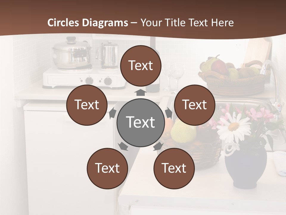 Kitchen In Maisonette Apartment In The Greek Islands Santorini Town Of Oia Cave House PowerPoint Template