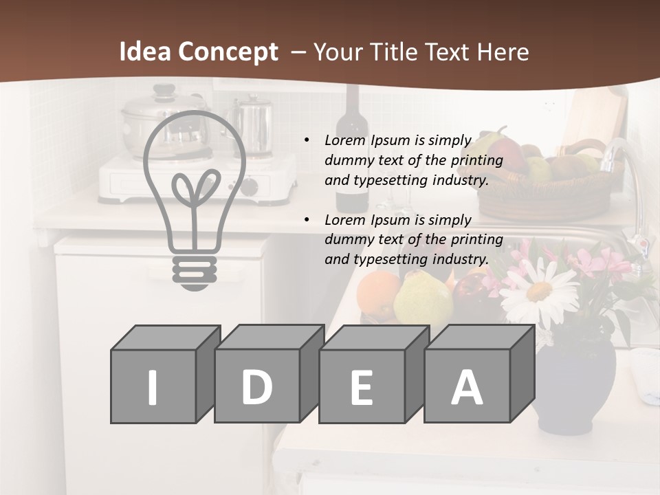 Kitchen In Maisonette Apartment In The Greek Islands Santorini Town Of Oia Cave House PowerPoint Template