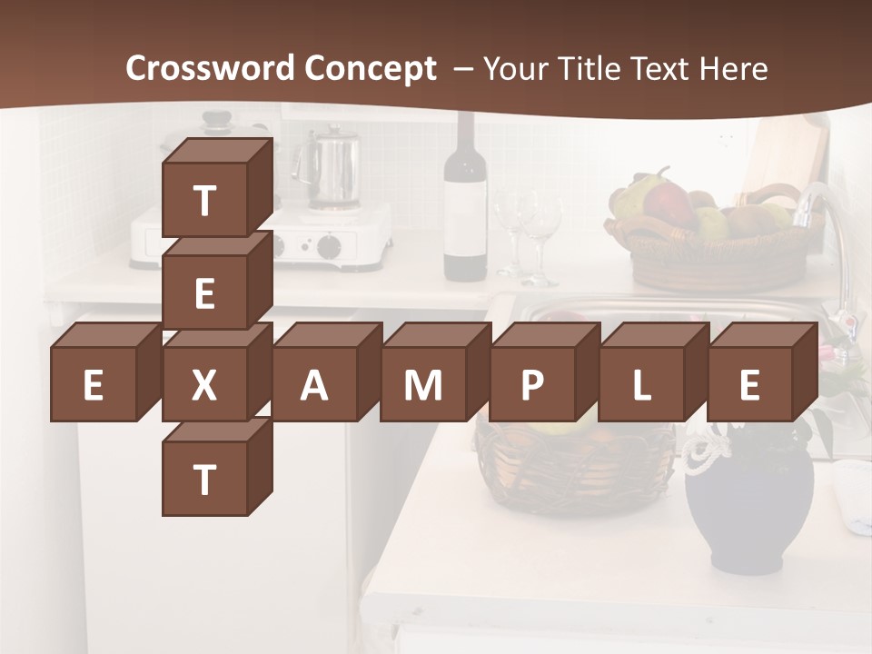 Kitchen In Maisonette Apartment In The Greek Islands Santorini Town Of Oia Cave House PowerPoint Template