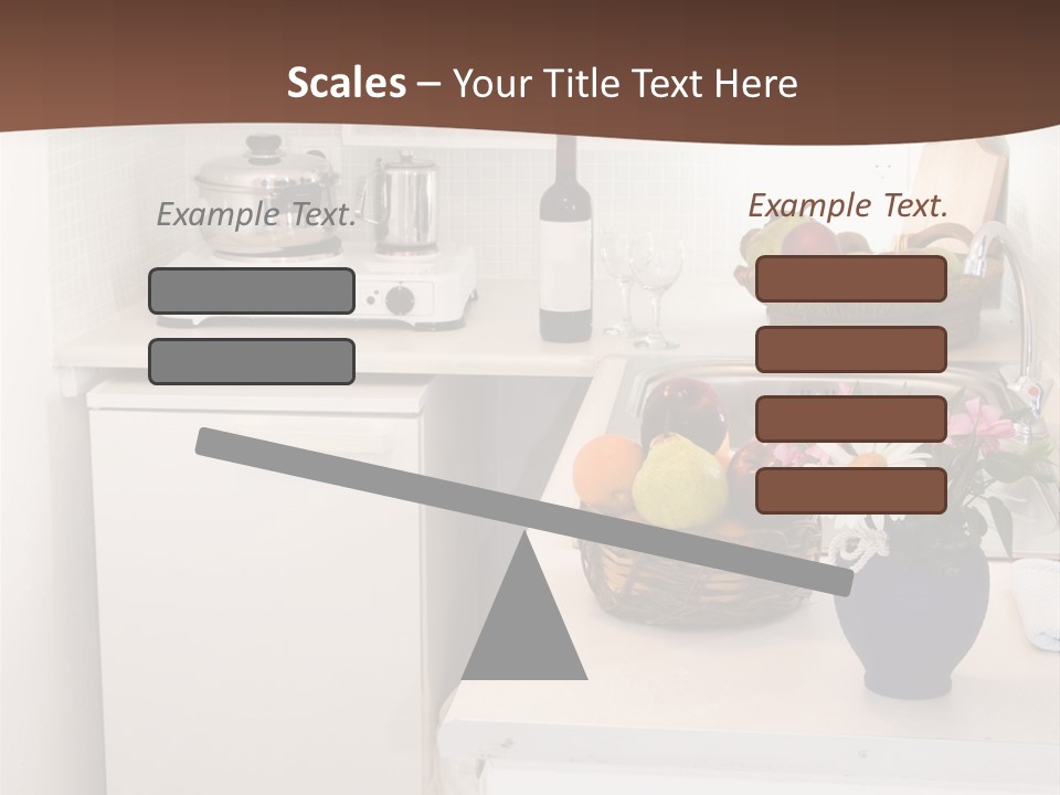 Kitchen In Maisonette Apartment In The Greek Islands Santorini Town Of Oia Cave House PowerPoint Template