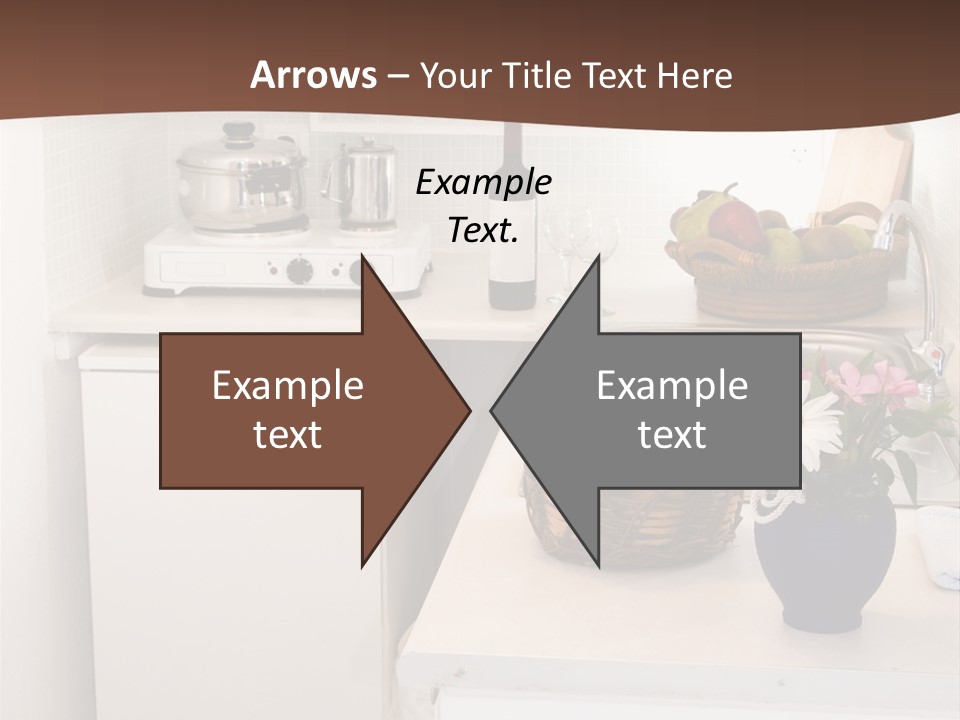 Kitchen In Maisonette Apartment In The Greek Islands Santorini Town Of Oia Cave House PowerPoint Template