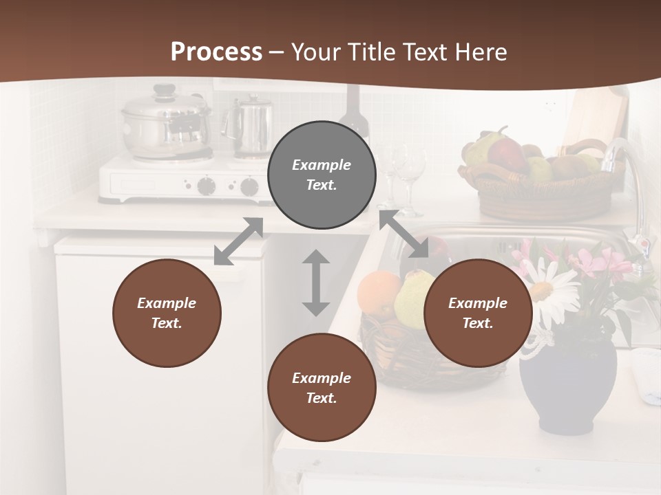 Kitchen In Maisonette Apartment In The Greek Islands Santorini Town Of Oia Cave House PowerPoint Template