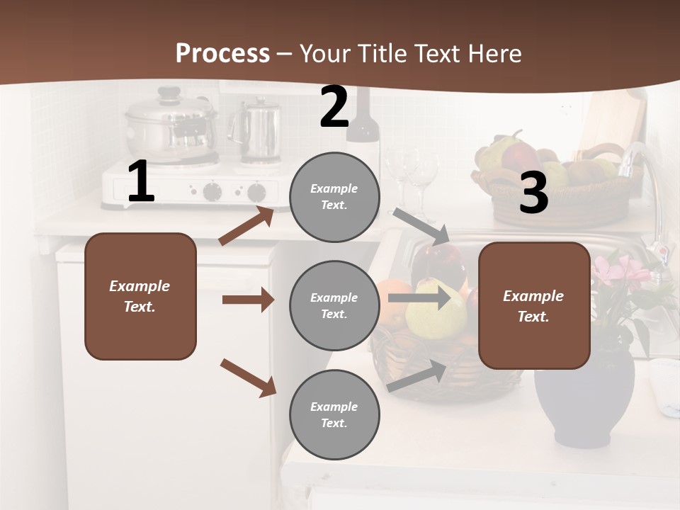 Kitchen In Maisonette Apartment In The Greek Islands Santorini Town Of Oia Cave House PowerPoint Template